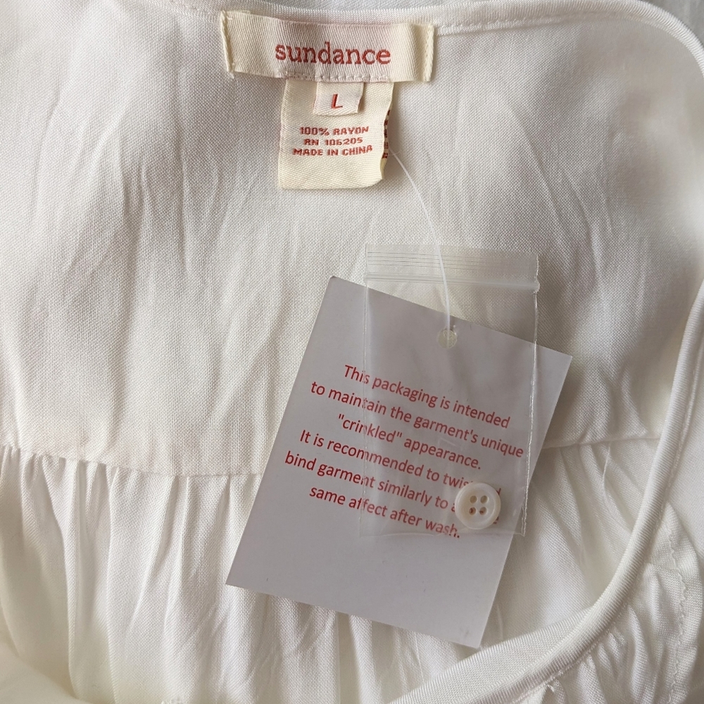 Sundance Cream Ruffle Front Blouse - Picture 5 of 8